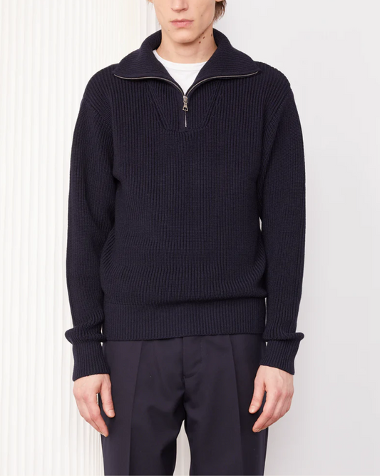 Tarek 1/2 Zip Sweater | Dark Navy