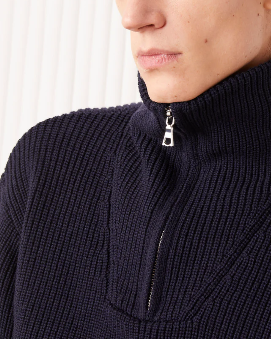 Tarek 1/2 Zip Sweater | Dark Navy