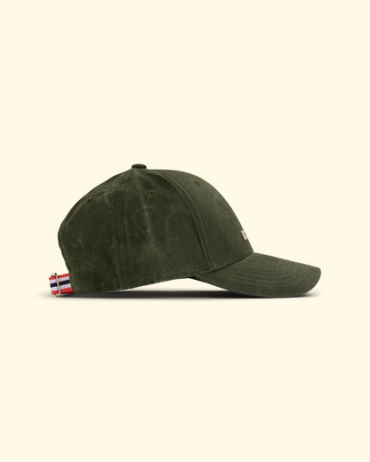 Waxed Cotton Cap | Olive