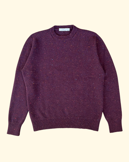 Purl Stitch C/N | Burgundy Fleck