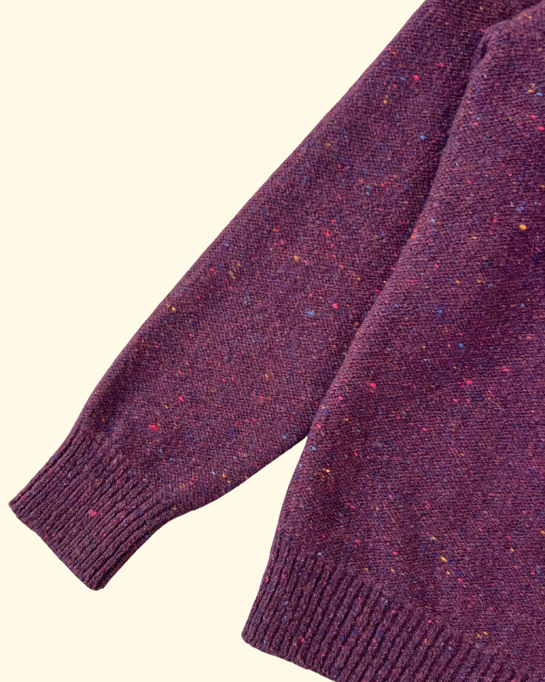 Purl Stitch C/N | Burgundy Fleck