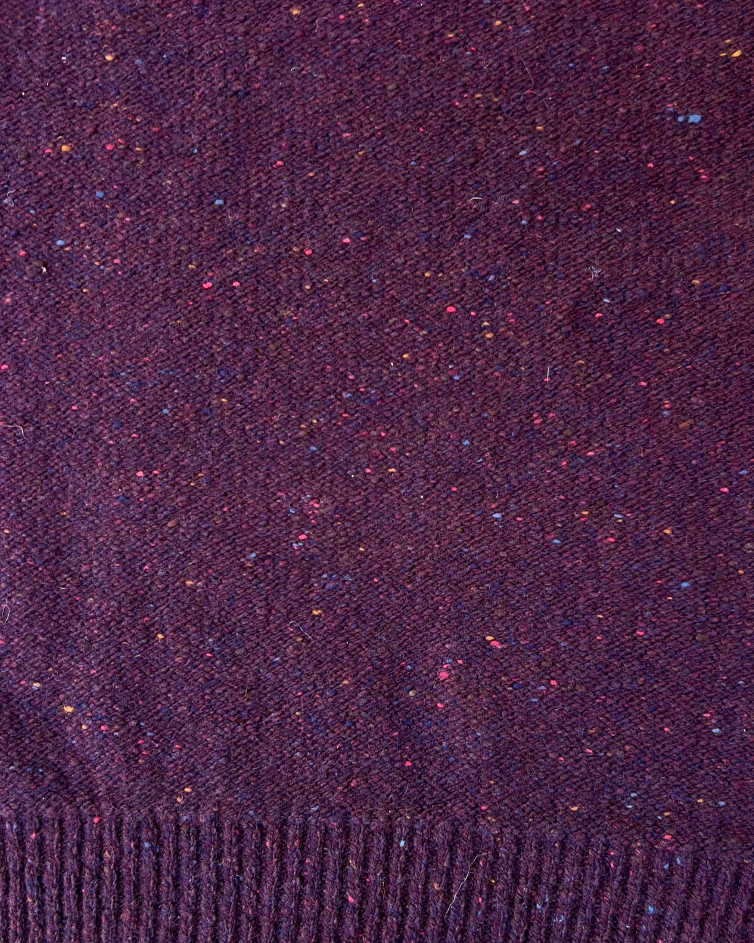 Purl Stitch C/N | Burgundy Fleck
