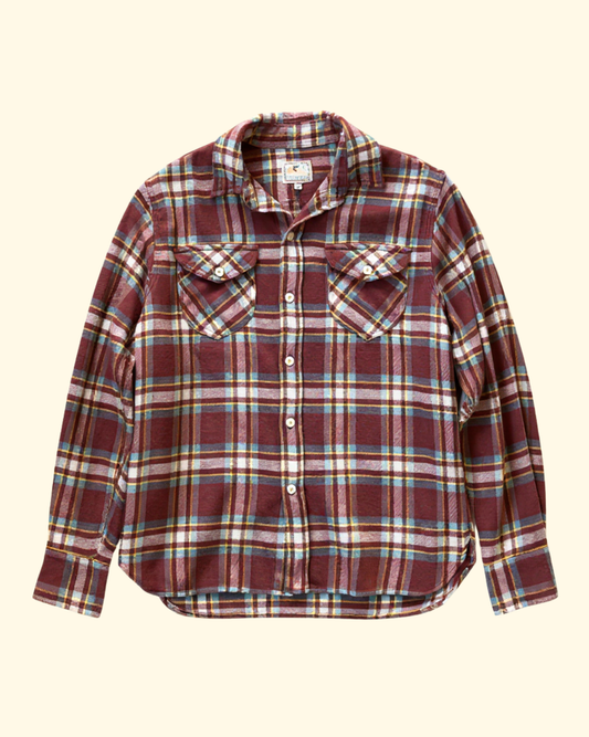Washed Flannel Workshirt | Autum Rust