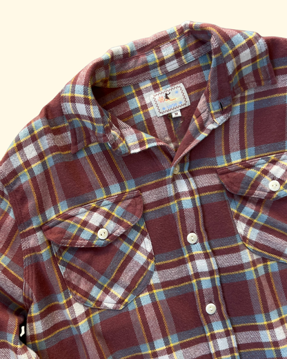 Washed Flannel Workshirt | Autum Rust