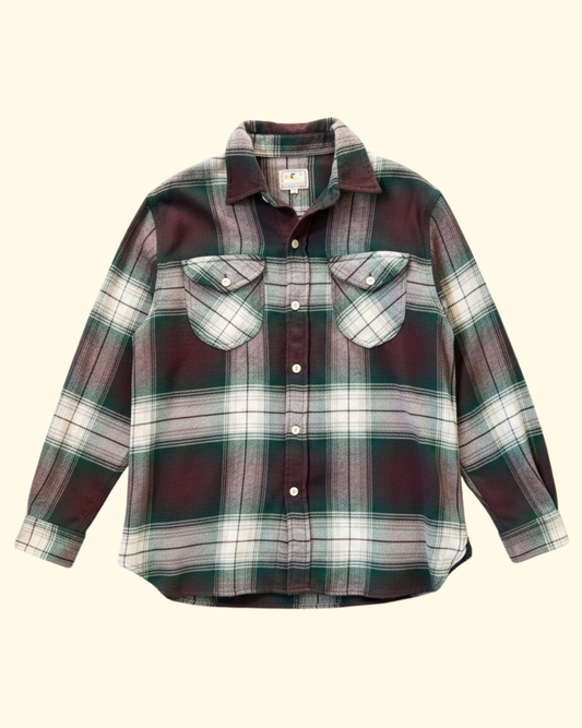 Washed Flannel Workshirt | Grizzly Shadow Plaid