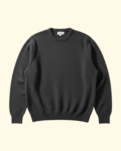 Crewneck Wool Sweater | Charcoal Grey