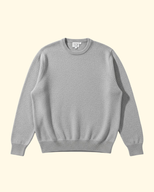Crewneck Wool Sweater | Light Gray
