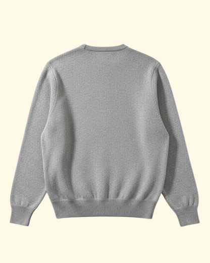 Crewneck Wool Sweater | Light Gray