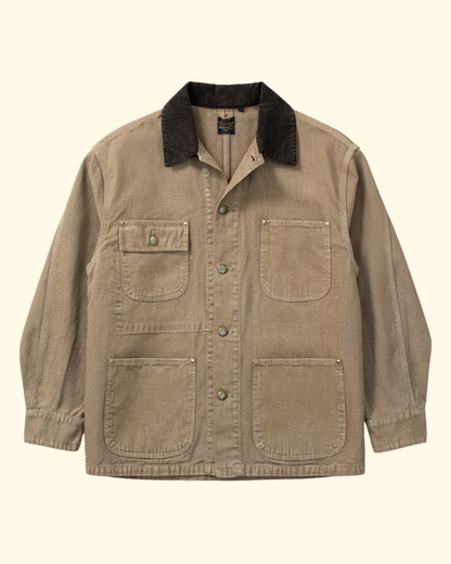 Cotton Canvas Chore Jacket | Brown