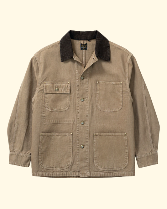 Cotton Canvas Chore Jacket | Brown
