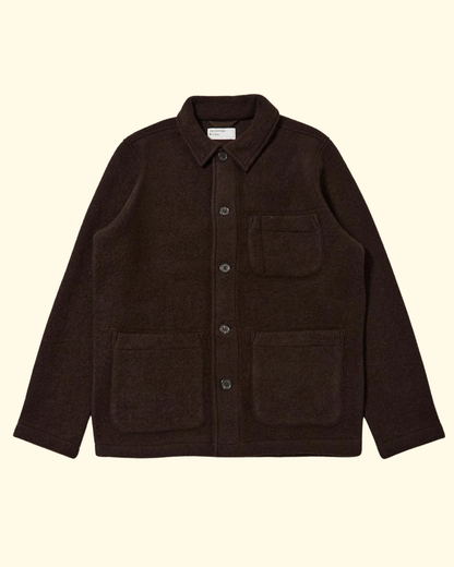 Wool Fleece Uniform Jacket | Brown