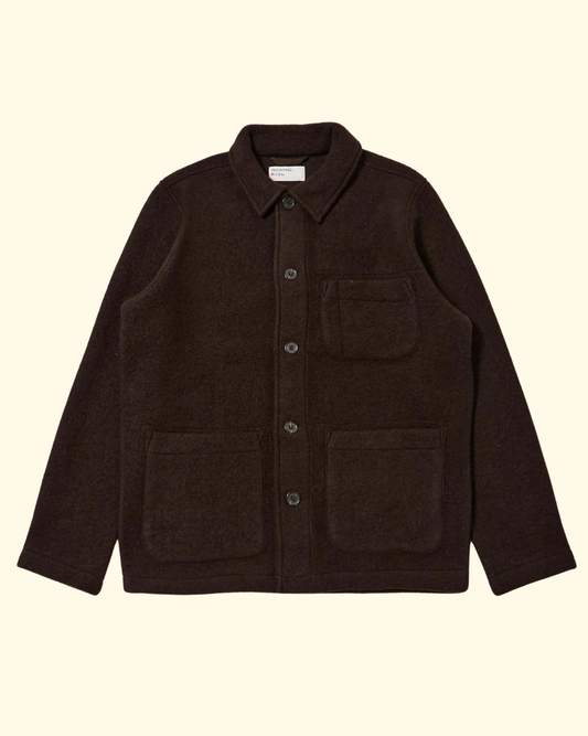 Wool Fleece Uniform Jacket | Brown