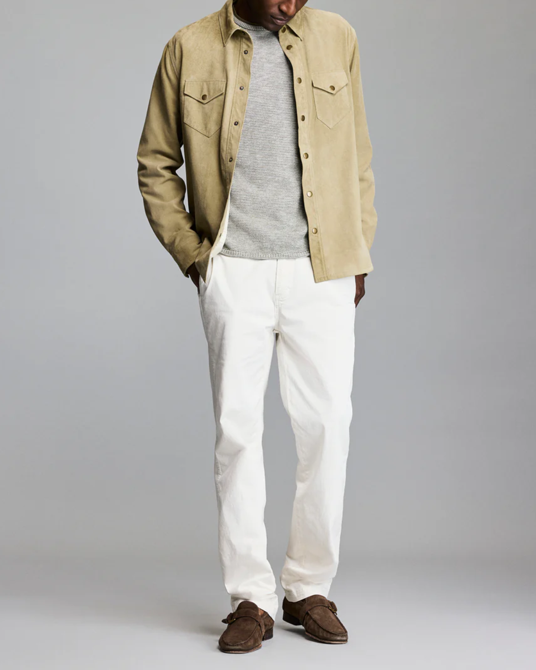 Savory Suede Workshirt | Spanish Moss