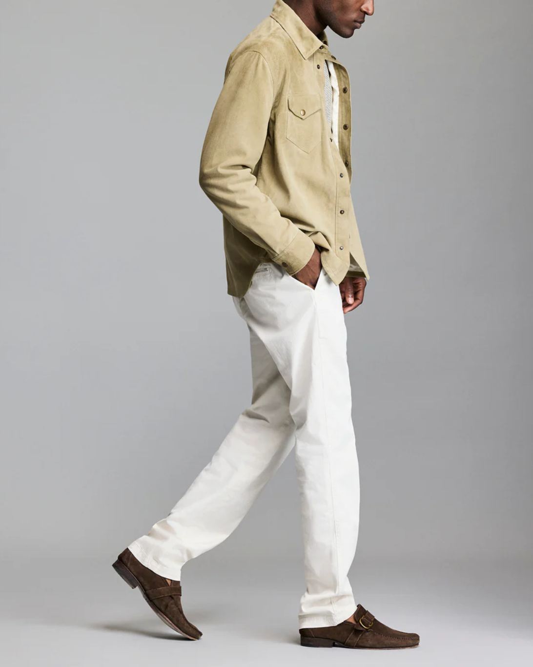 Savory Suede Workshirt | Spanish Moss