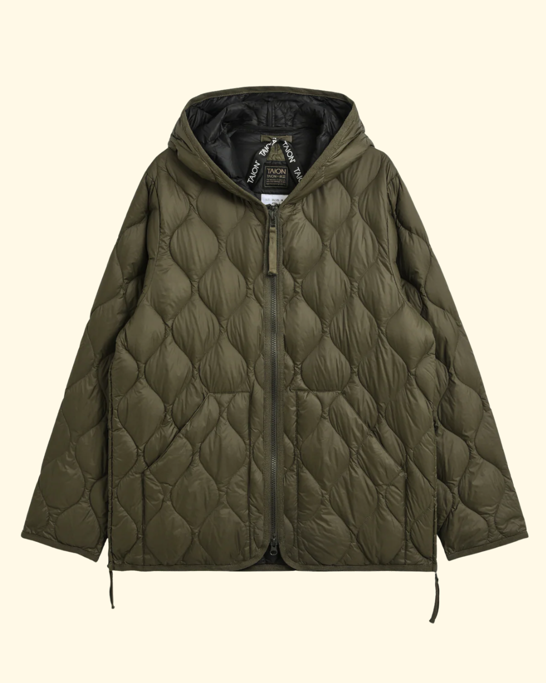 Military Hood Zip Down Shell | Dark Olive