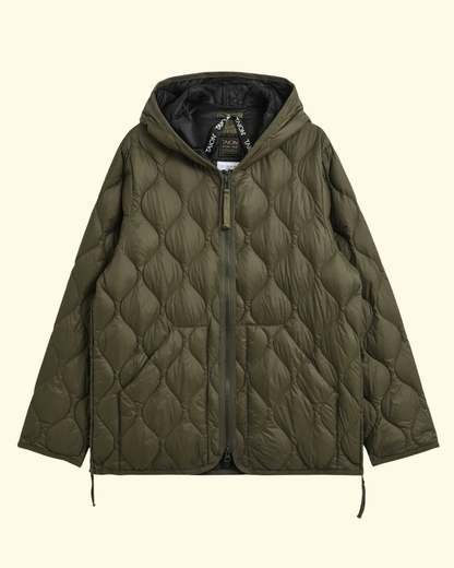 Military Hood Zip Down Shell | Dark Olive