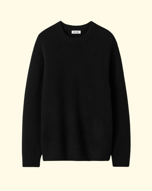 Men's Boucle Crewneck | Black