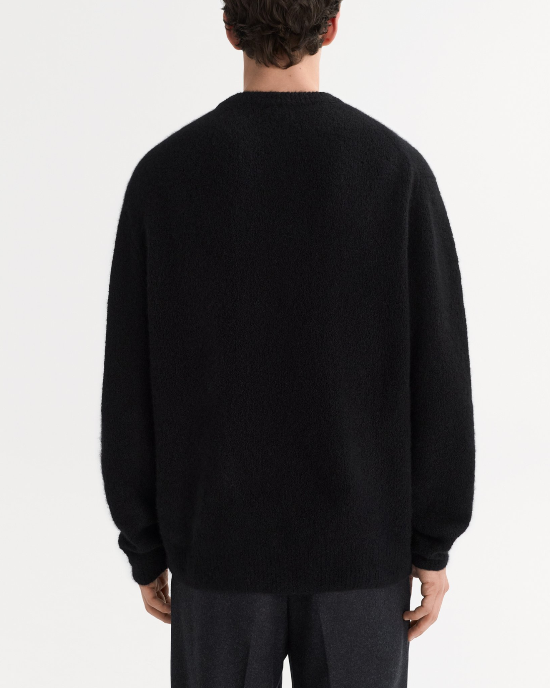 Men's Boucle Crewneck | Black