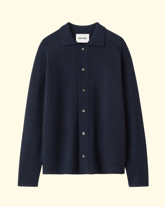 Men's Shirt Cardigan | Navy
