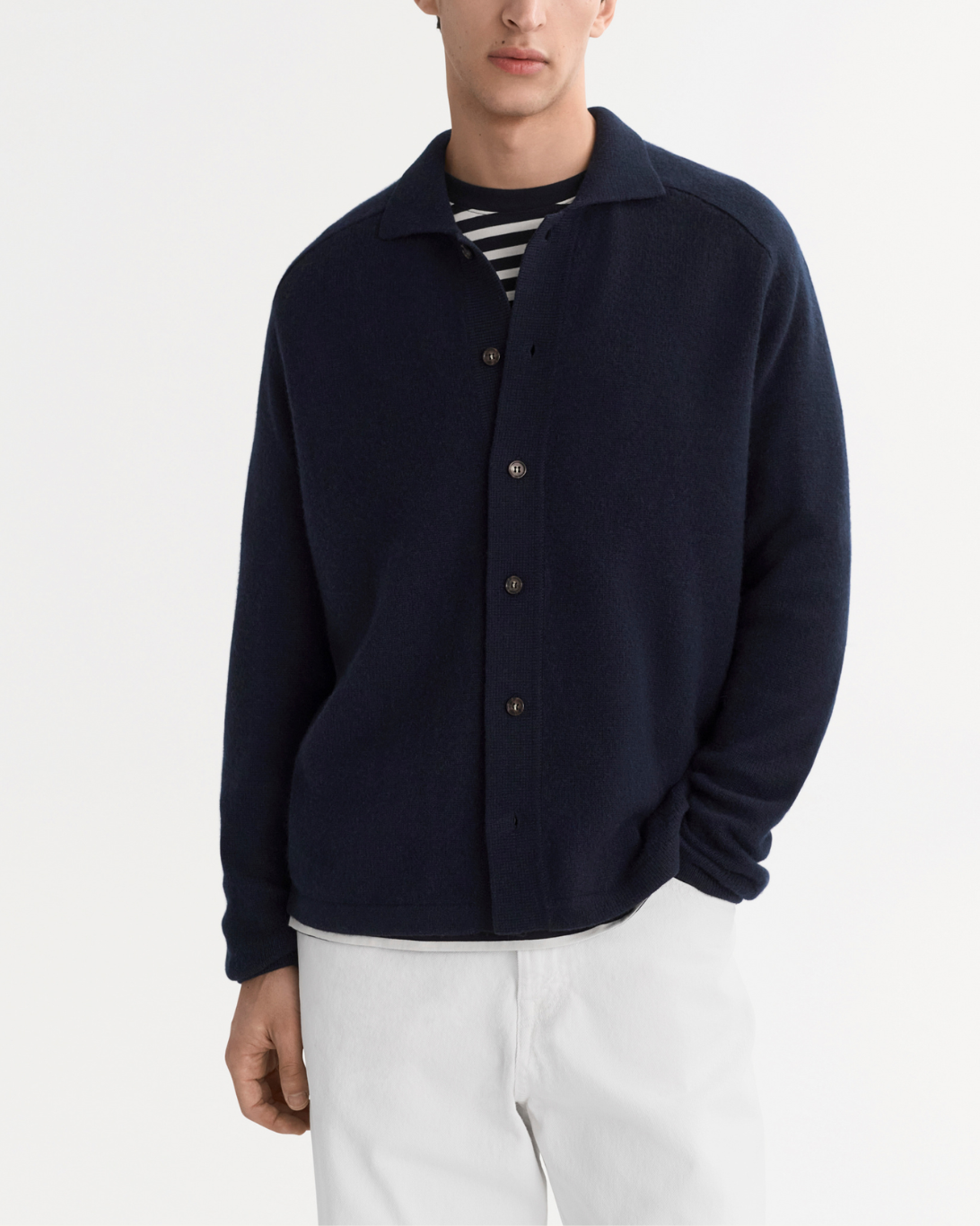 Men's Shirt Cardigan | Navy