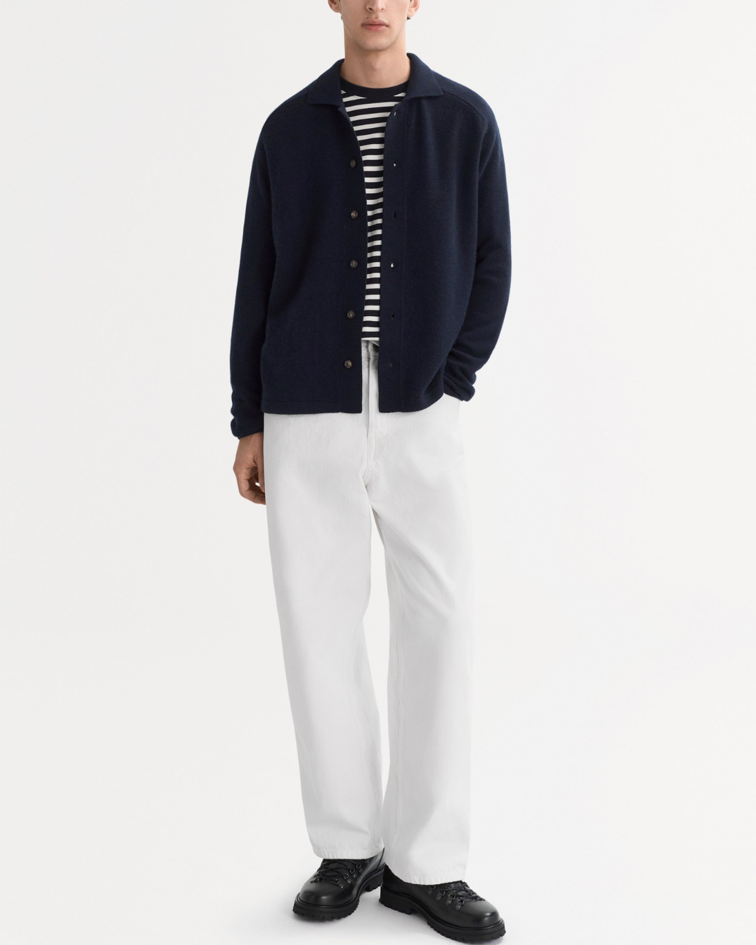 Men's Shirt Cardigan | Navy