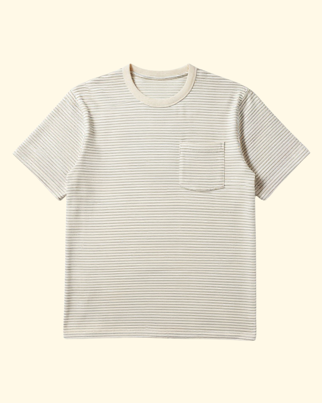Melange Stripe Tee | Light Blue