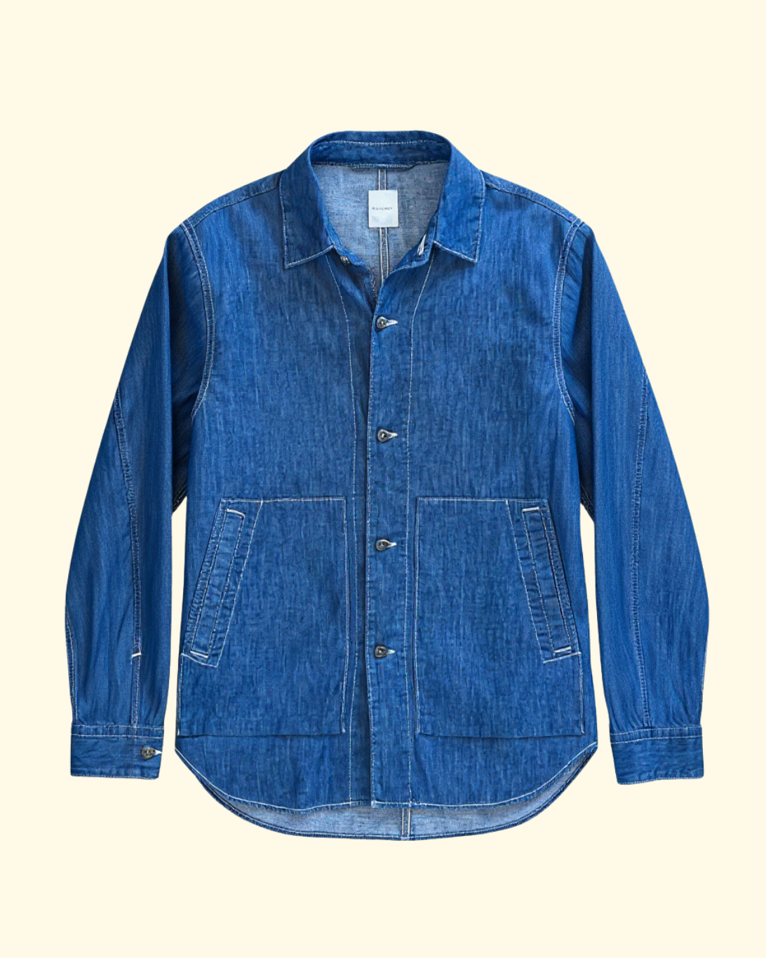 Uneven Yard Denim Shirt Jacket | Blue