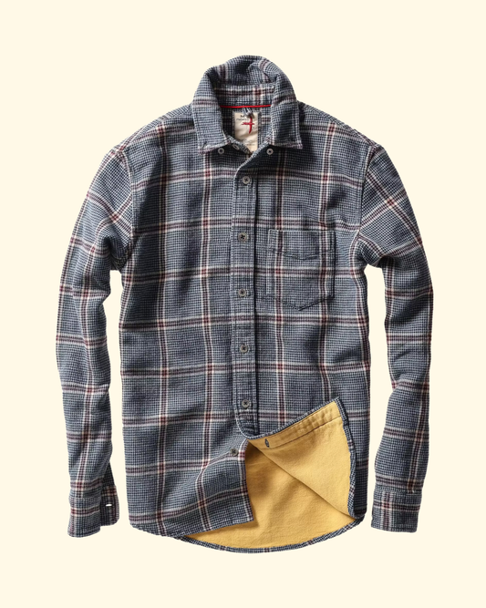 Chamois Lined Flannel | Blue Khaki Red