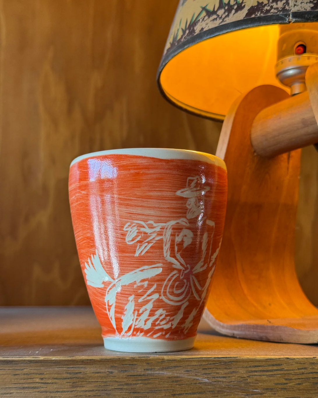 Fancy Orange Cowboy Tumbler
