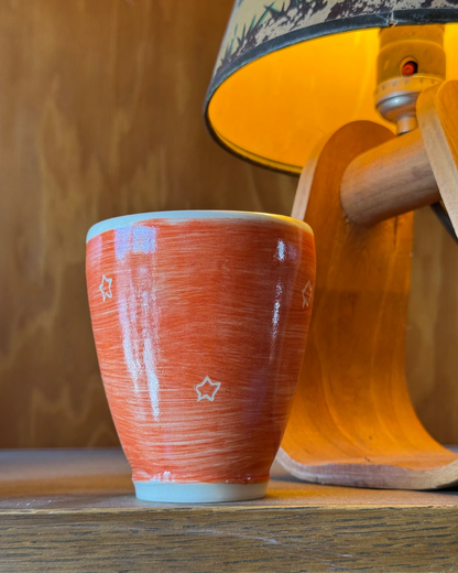 Fancy Orange Cowboy Tumbler