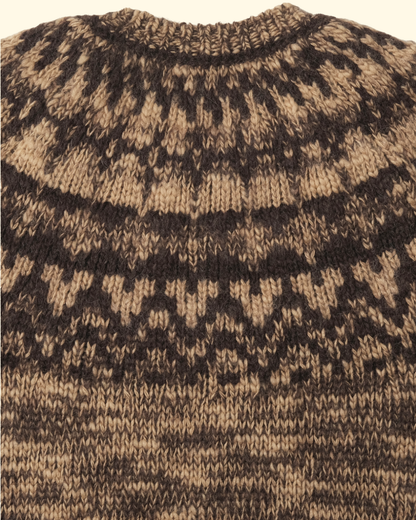Mohair Nordic Crew Neck | Brown