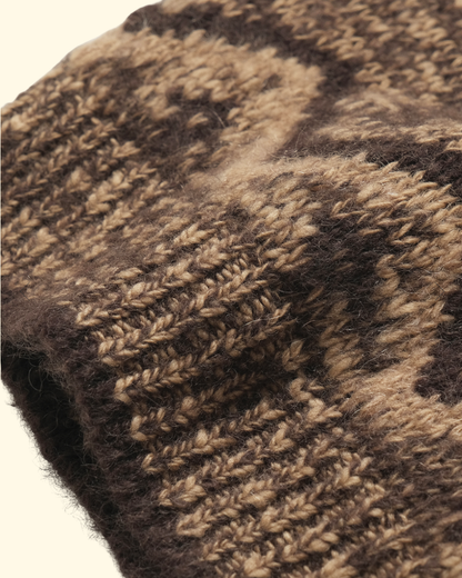 Mohair Nordic Crew Neck | Brown