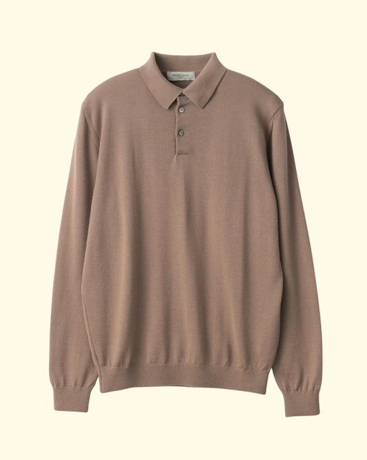 Merino Wool Poloneck | Sand Beige