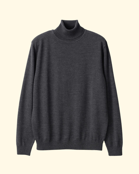 Merino Wool Turtleneck | Dark Gray
