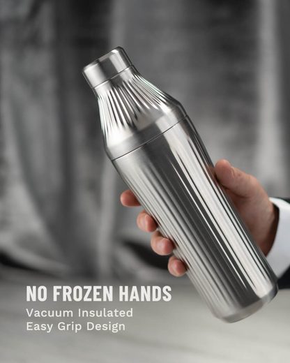 Diamond Edition Hybrid Cocktail Shaker | Brushed Stainless