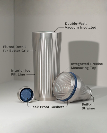 Diamond Edition Hybrid Cocktail Shaker | Brushed Stainless