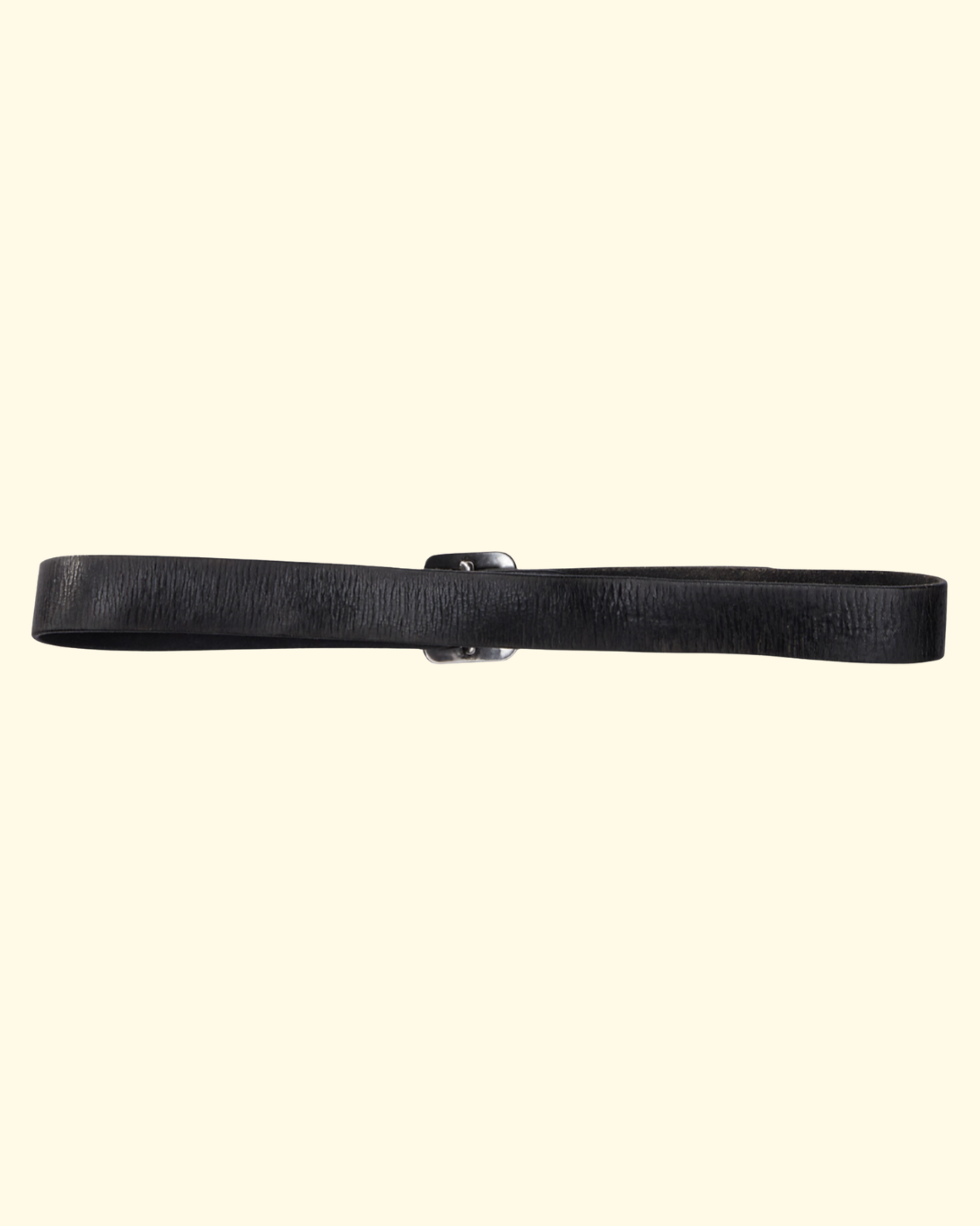 Hand-Burnished Leather Belt | Vintage Black