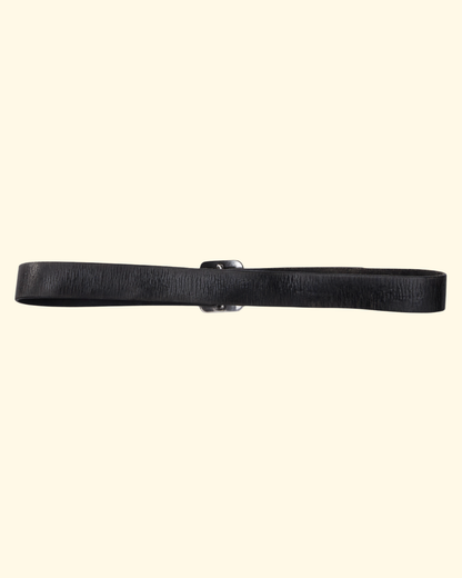 Hand-Burnished Leather Belt | Vintage Black