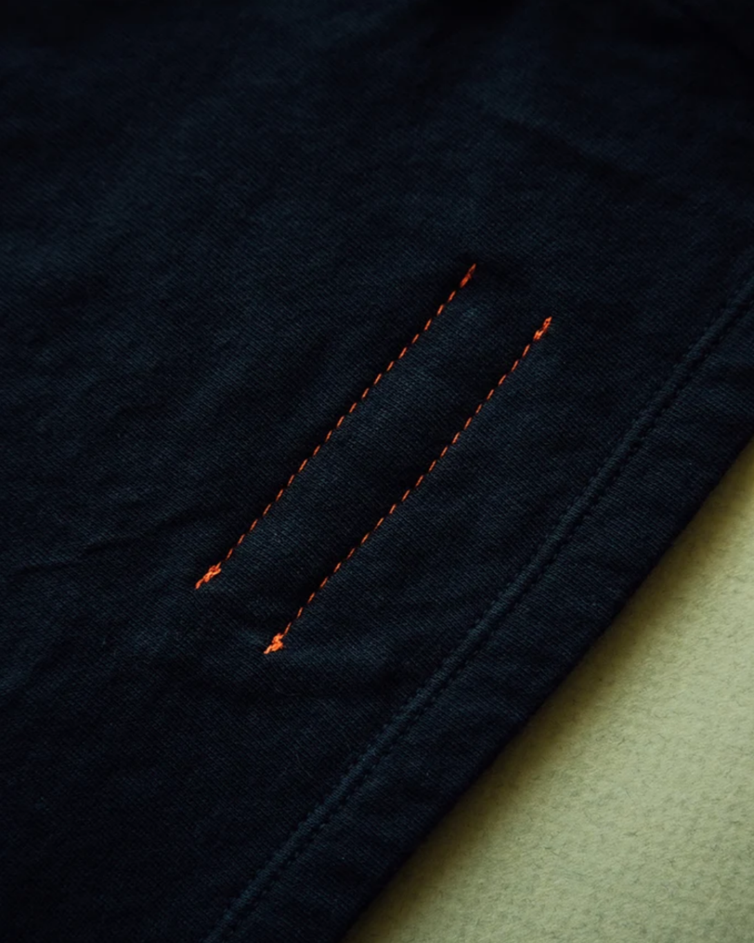 Drill Double Knit Crewneck | Black