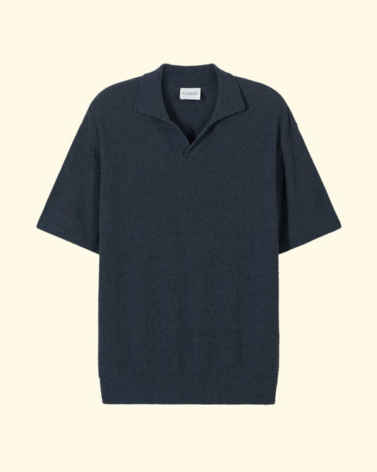 Knit Polo | Magma Black