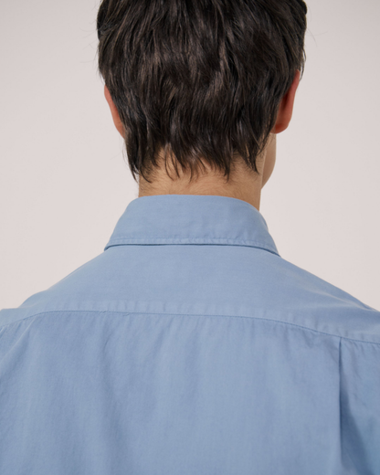 Paul Pat Twill Shirt | Chambray Blue