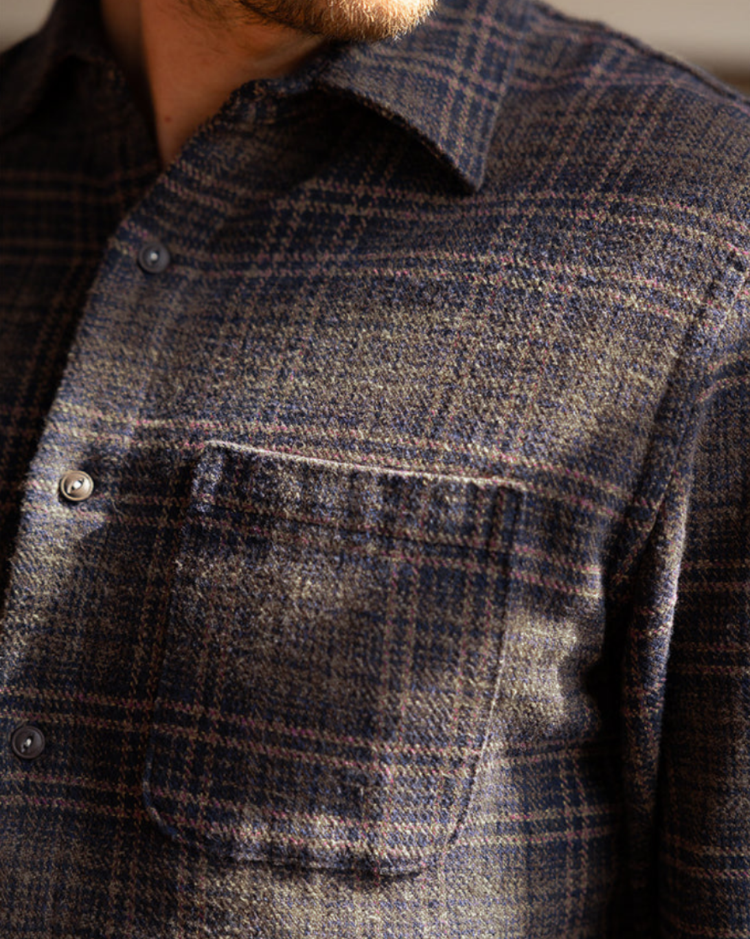 The Ripper Triple Twisted Plaid Shirt | Heritage Brown