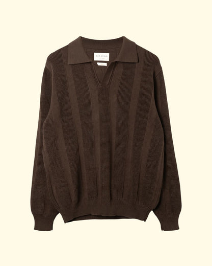 Clifford Knitted Polo | Brown