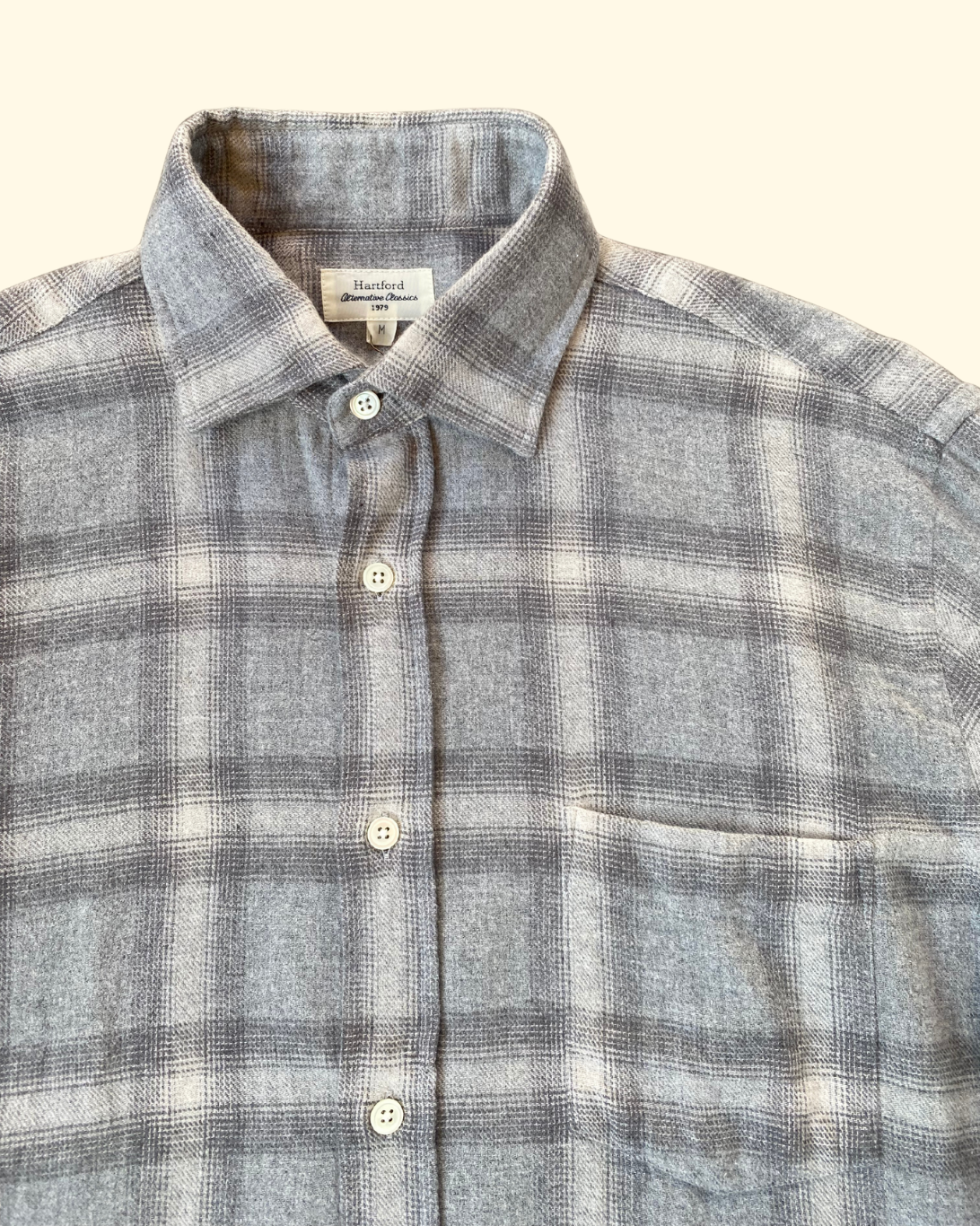 Paul Brushed Check Shirt | Grey
