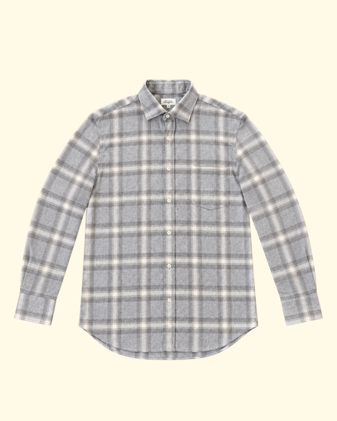 Paul Brushed Check Shirt | Grey