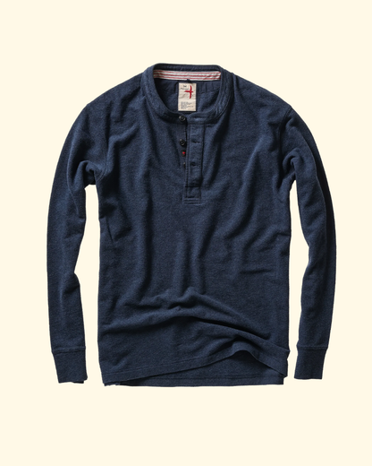 Slub Jersey Henley | Navy Heather