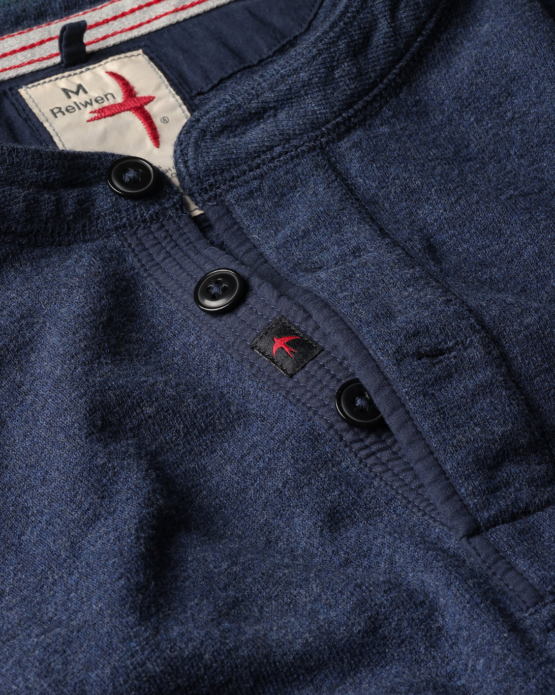 Slub Jersey Henley | Navy Heather