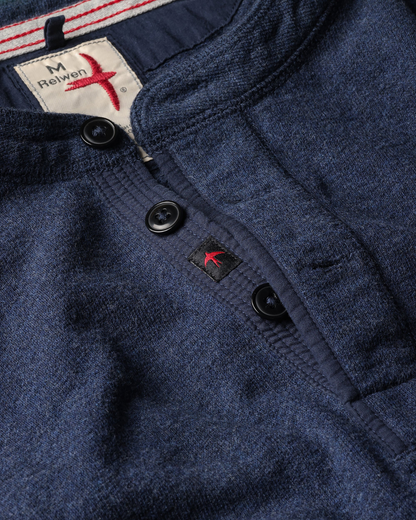 Slub Jersey Henley | Navy Heather