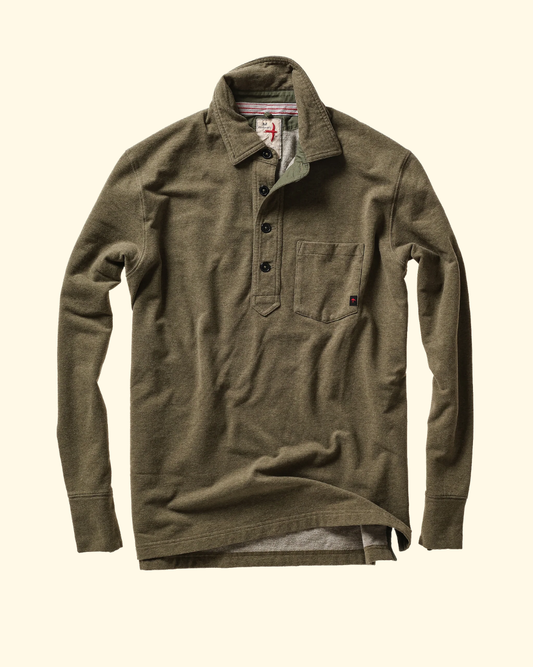 Mariner Polo | Burnt Loden Heather