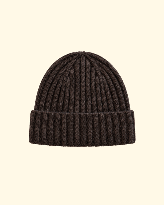 Cashmere Beanie | Brown